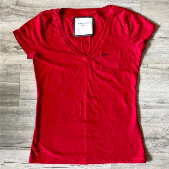 A&F Slim V-Neck Tee - Picture 1 of 4